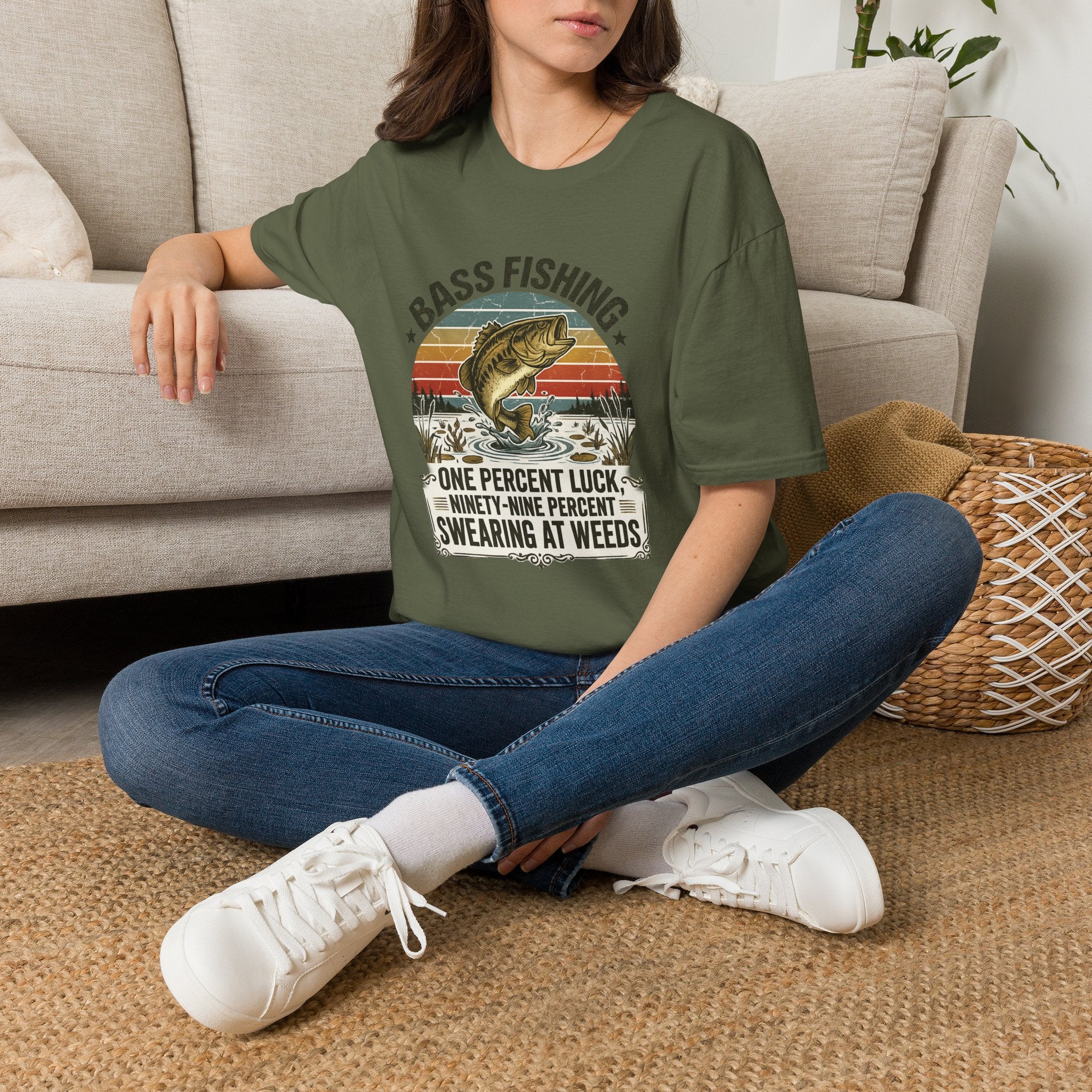Bass Fishing 1% Luck T-Shirt
