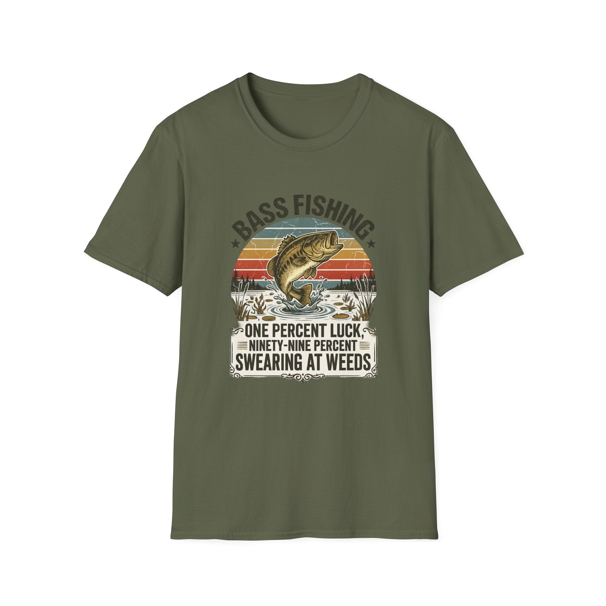 Bass Fishing 1% Luck T-Shirt